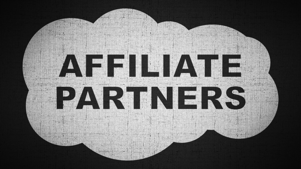 affiliate partnersの文字