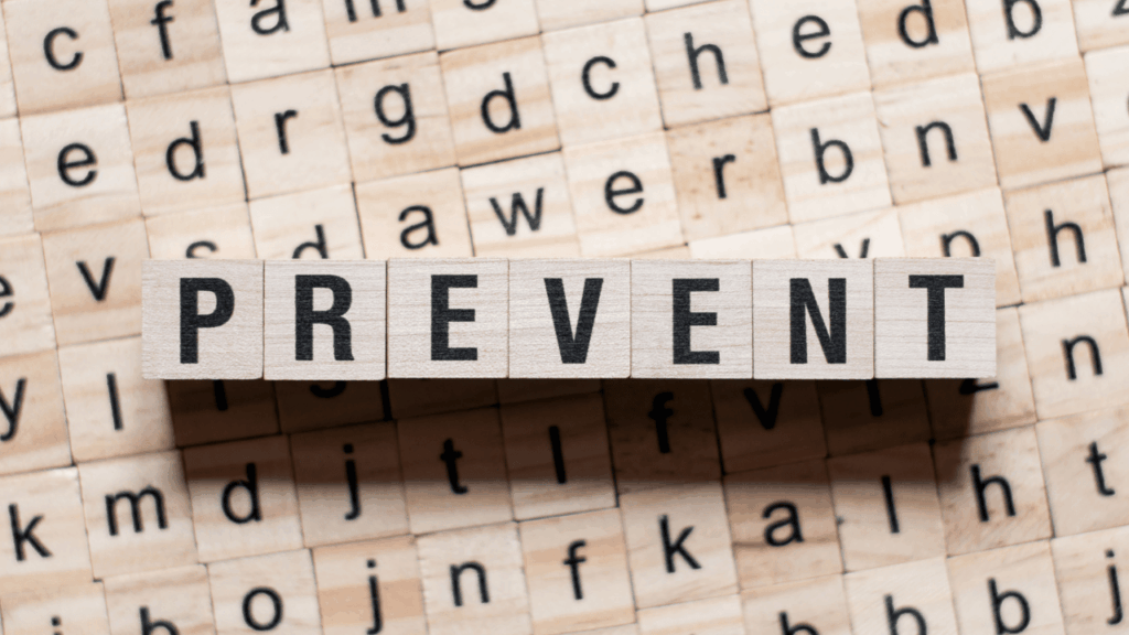 preventと書かれた木のブロック