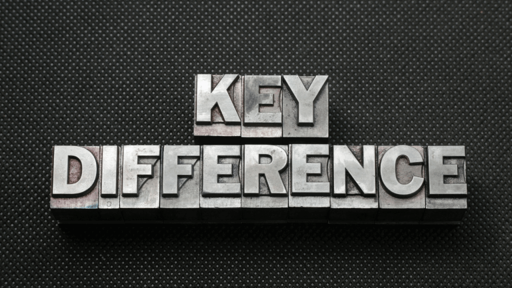 key differenceと書かれたブロック