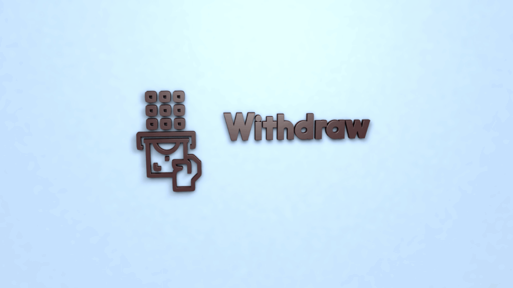 withdrawの文字とアイコン
