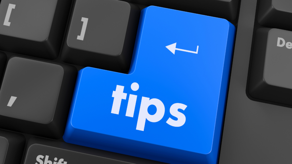 tipsと書かれたボタン